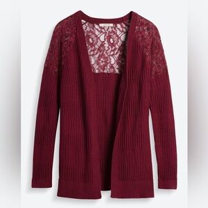 [41 Hawthorn] Maxwell Lace Detail Cardigan Sweater StitchFix NWOT
